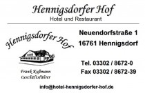 Restaurant Hennigsdorfer Hof in Hennigsdorf